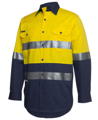 BISLEY HI VIS Long Sleeve Work Shirt (BS6896)