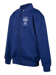 BOMBER JACKET - ZIP-WHITE PRINT